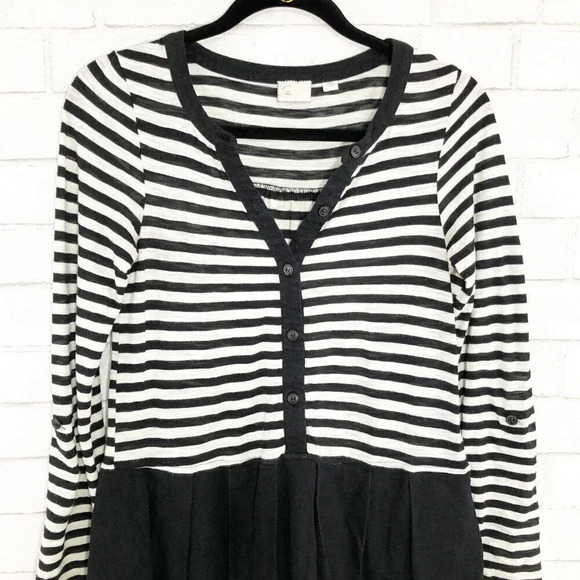 Postmark - Anthro Black & White Striped Peplum Top Women's Size Small - Picture 2 of 6